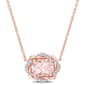 Gemstone Classics&#40;tm&#41; 10kt. Rose Gold Interlaced Necklace - image 1