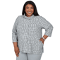 Plus Size Alfred Dunner Vail Feather Yarn Cowl Neck Blouse - image 1