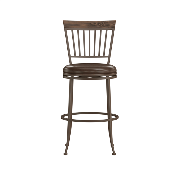 HH2 Home Hawkins Metal Commercial Grade Bar Height Swivel Stool