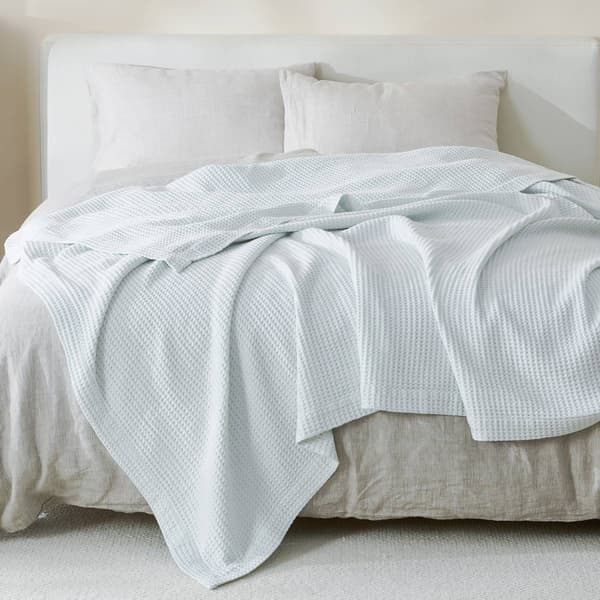 FreshFolds Cotton Lightweight Waffle Weave Blanket