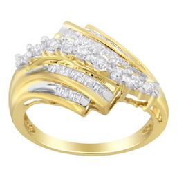 Loveblooms™ Round & Baguette Diamond Cut Ring