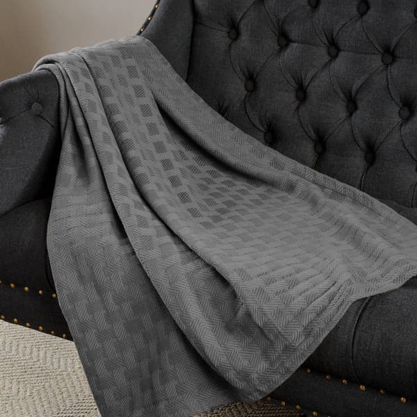 Superior Basketweave All-Season Cotton Blanket