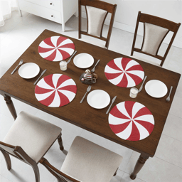 Avanti Linens Peppermint Round Placemats - Set of 4