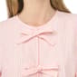 Womens Cece Elbow Puff Sleeve Triple Tie Front Stripe Blouse - image 3