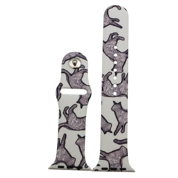 Womens Olivia Pratt™ Printed Silicone Apple Watch Band - 8844-CAT