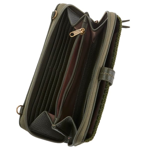 Womens The Sak Large Smartphone Wallet on a String - Moss