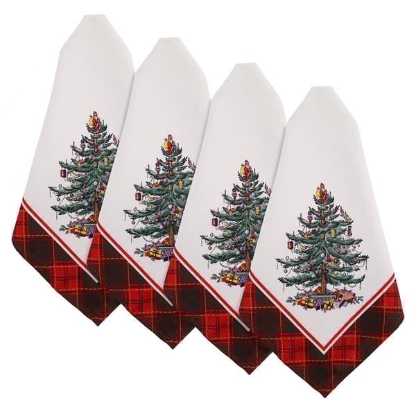 Spode&#40;R&#41; Christmas Tree&#40;R&#41; Tartan Napkins - Set of 4 - image 