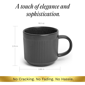 Sango Anderson Black Ceramic 16.5oz.Coffee Mugs - Set of 4 - image 3
