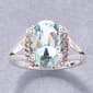 Ashley Cooper™ Silver-Tone Ring w/ Light Azure Stone & Clear Pave - image 2
