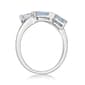 Gemminded 5x2.5mm Aquamarine Ring w/ White Topaz - image 3
