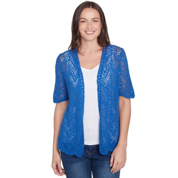 Womens Skyes the Limit Spicy Graphic Open Front Lace Cardigan - image 