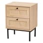 Baxton Studio Sherwin Light Brown 2-Drawer End Table - image 1