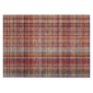 HomeRoots Red Orange & Brown Plaid Non Skid Accent Rug - image 2