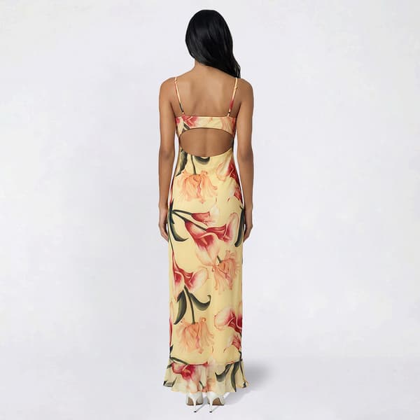 Juniors Madden Girl Mesh Bustier Drape Front Hi Low Dress