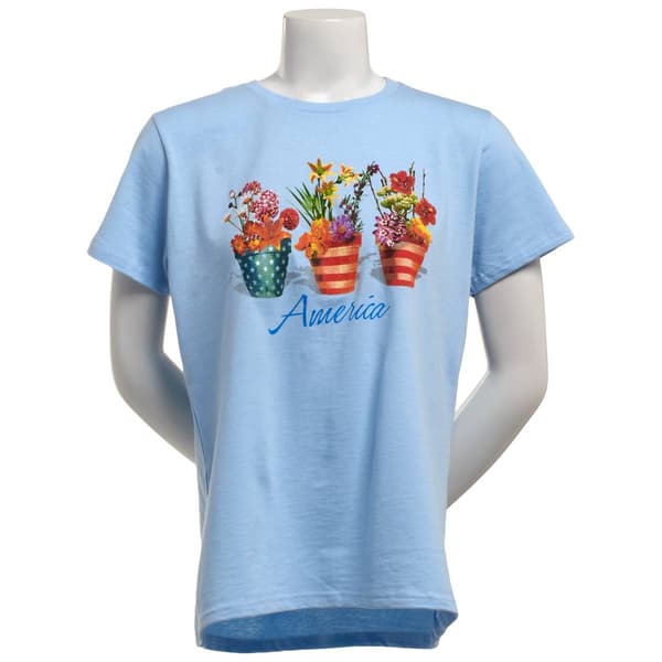Womens Home of the Brave Backyard Beauty Tee - image 