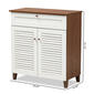 Baxton Studio Coolidge 4 Shelf Shoe Storage Cabinet with Drawer - image 10