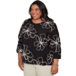 Plus Size Alfred Dunner Detail Driven Floral Embroidery Blouse - image 3