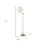 HomeRoots 59" Bronze Metal Swing Arm Floor Lamp With Beige Fabri - image 4