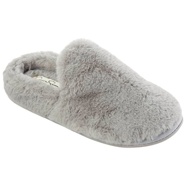 Womens Jessica Simpson Plush Smoking Scuff Slippers - image 