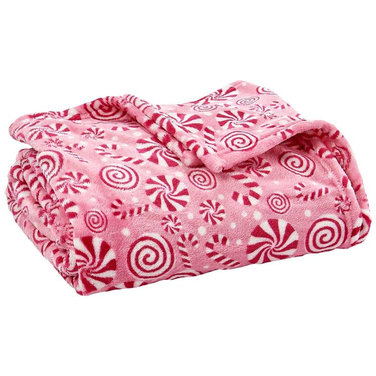 Ashley Cooper(tm) Pink Peppermint Plush Throw