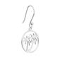 Athra Sterling Silver Laser Cut Palm Tree Drop Earrings - image 2