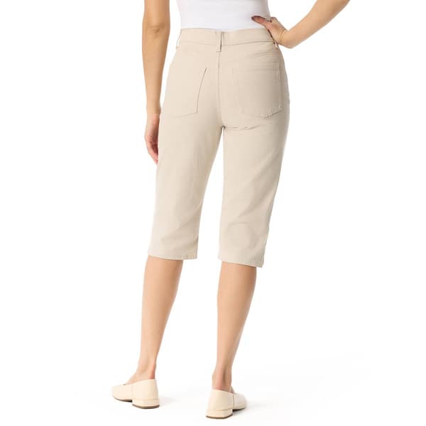 Petite Gloria Vanderbilt Amanda Solid Split Hem Capris