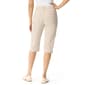 Petite Gloria Vanderbilt Amanda Solid Split Hem Capris - image 2