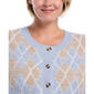 Plus Size Rafaella® Short Sleeve Argyle Cardigan - image 4