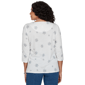 Womens Alfred Dunner Classics Shimmering Snowman Tee - image 1