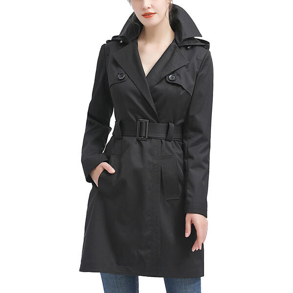 Womens BGSD Waterproof Hooded Trench Coat - image 