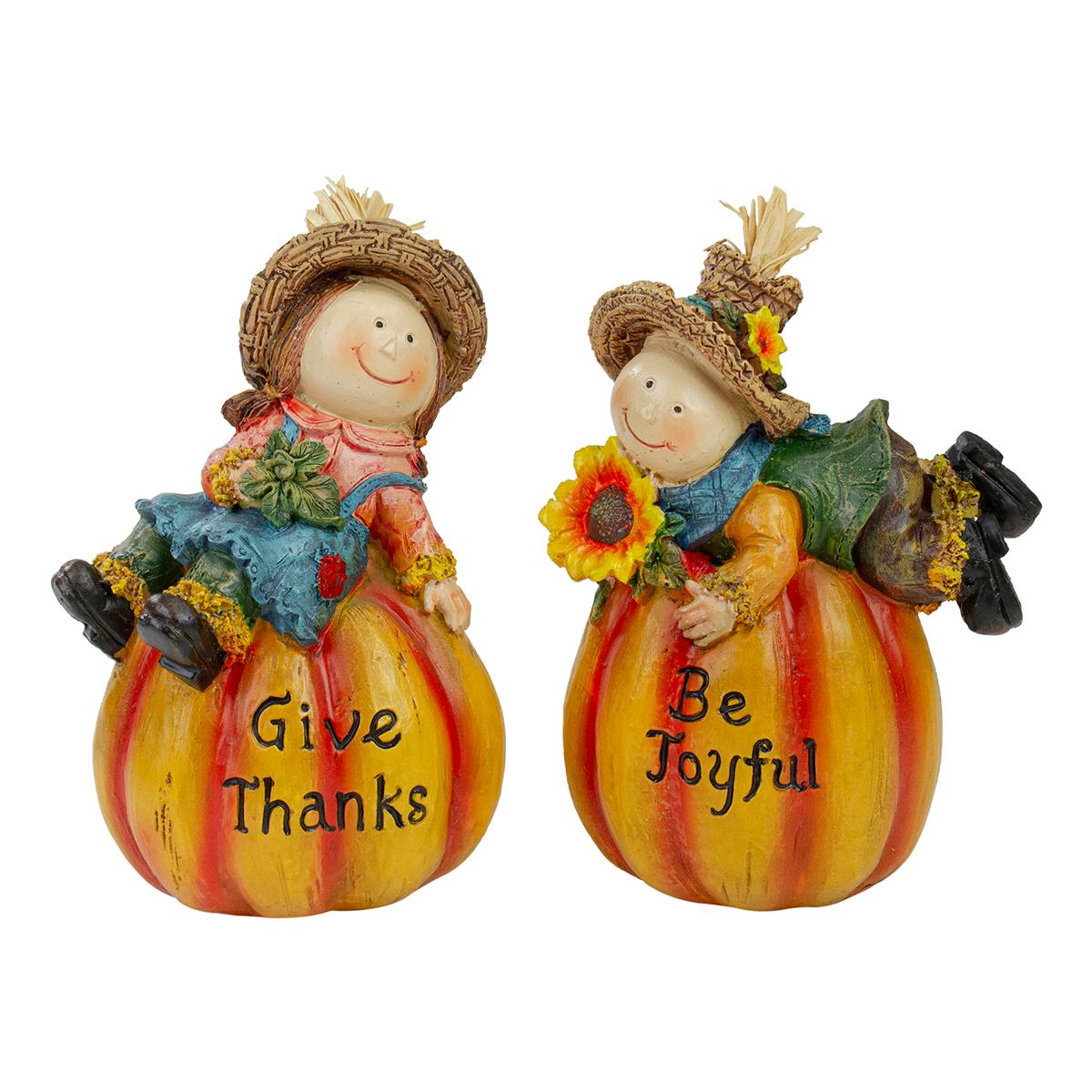 Northlight Seasonal Scarecrow Pumpkins With Sunflowers -...