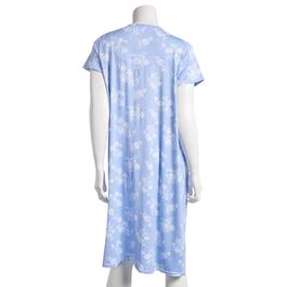 Womens Laura Ashley&#174; Short Sleeve Brush Stroke Floral Nightgown