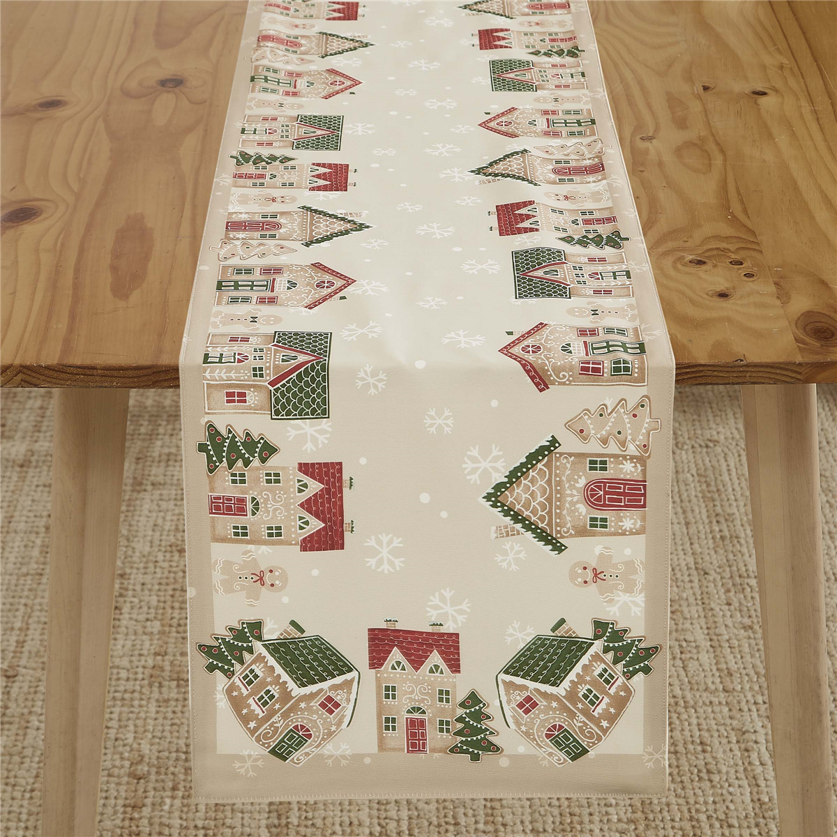 Avanti Linens Gingerbread Village Runner - 72in.