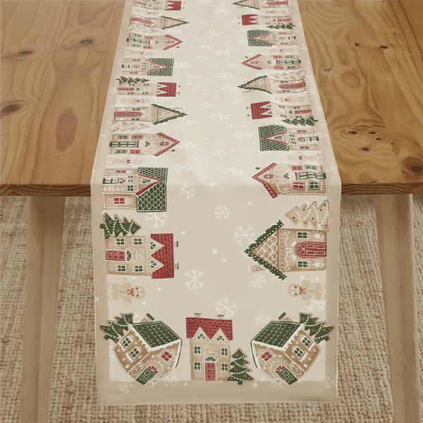 Avanti Linens Gingerbread Village Runner - 72in.