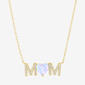 Gemstone Classics(tm)  Lab Grown Opal & White Sapphire Mom Necklace - image 1