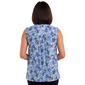 Womens Napa Valley Sleeveless Leaf Vine Pleat Jacquard Blouse - image 2