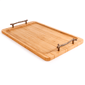 BergHOFF 15.5in. Bamboo Serving Tray with Wrought Iron Handles - image 3