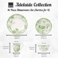 222 Fifth Adelaide Moss 16pc. Porcelain Dinnerware Set Green - image 2