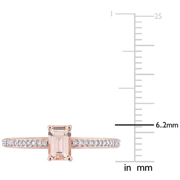 Gemstone Classics&#8482; 10kt. Rose Gold Morganite Promise Ring