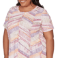 Plus Size Alfred Dunner Vintage Charm Leopard Chevron Blouse - image 5