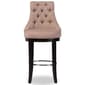 Baxton Studio Harmony Bar Stool with Metal Footrest - image 3