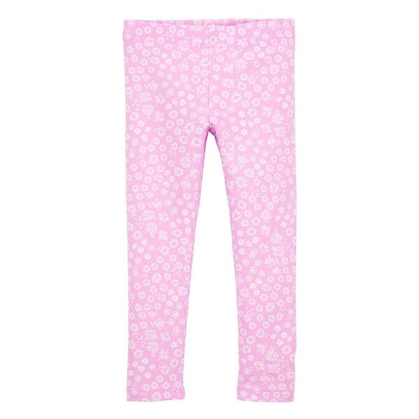 Toddler Girl Carters&#40;R&#41; Pink Floral Leggings - image 