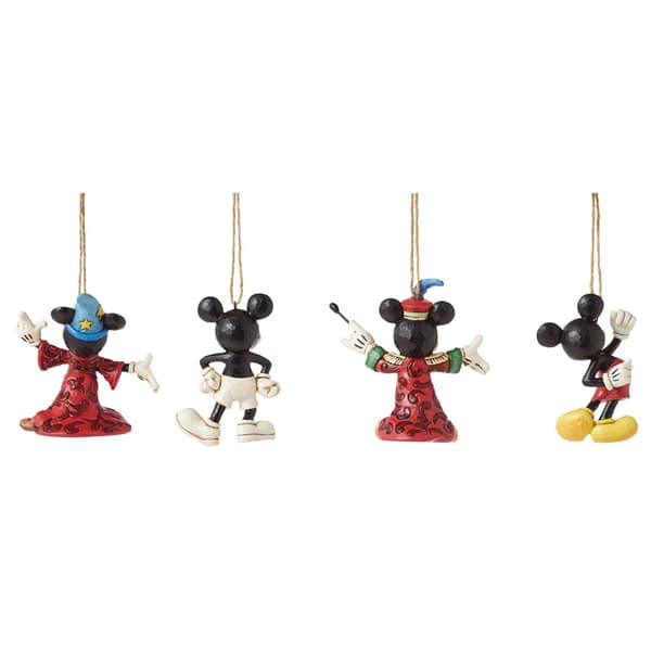 Jim Shore Disney Traditions Mickey Ornaments - Set of 4