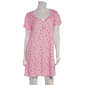 Womens Jessica Simpson Short Sleeve Pointelle Hearts Nightshirt - image 2