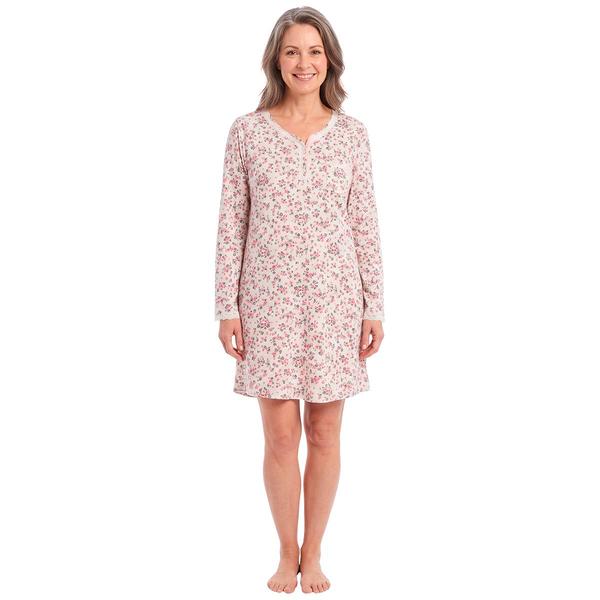 Womens Sophia Long Sleeve Floral Nightshirt