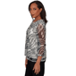 Petite Alfred Dunner Detail Driven 3/4 Sleeve Abstract Blouse - image 4