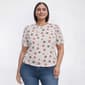 Plus Size Architect(R) Puff Elbow Sleeve Ditsy Floral Tee - image 1