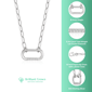 Brilliant Grown Lab-Grown Diamond Accent Paper Clip Link Necklace - image 4