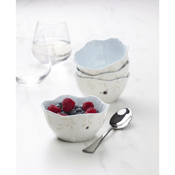 Lenox® Butterfly Meadow® Floral Blue Dessert Bowls - Set of 4