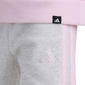 Girls (4-6x) adidas® Flower Logo Hoodie w/ Heather Joggers Set - image 5